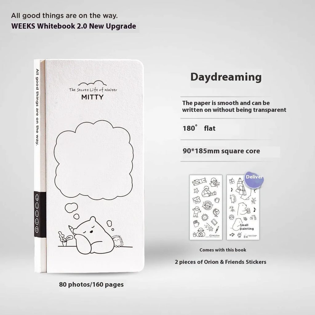 Children's simple style mesh notebook with paper cover in eight colour options including stickers
