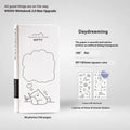 Children's simple style mesh notebook with paper cover in eight colour options including stickers