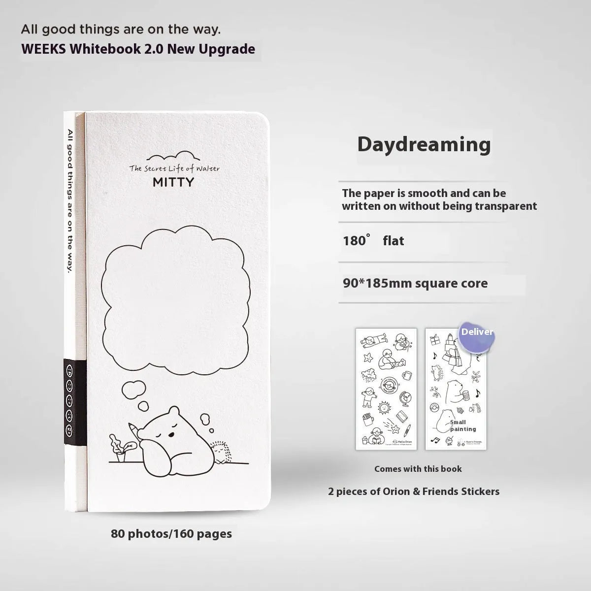 Children's simple style mesh notebook with paper cover in eight colour options including stickers