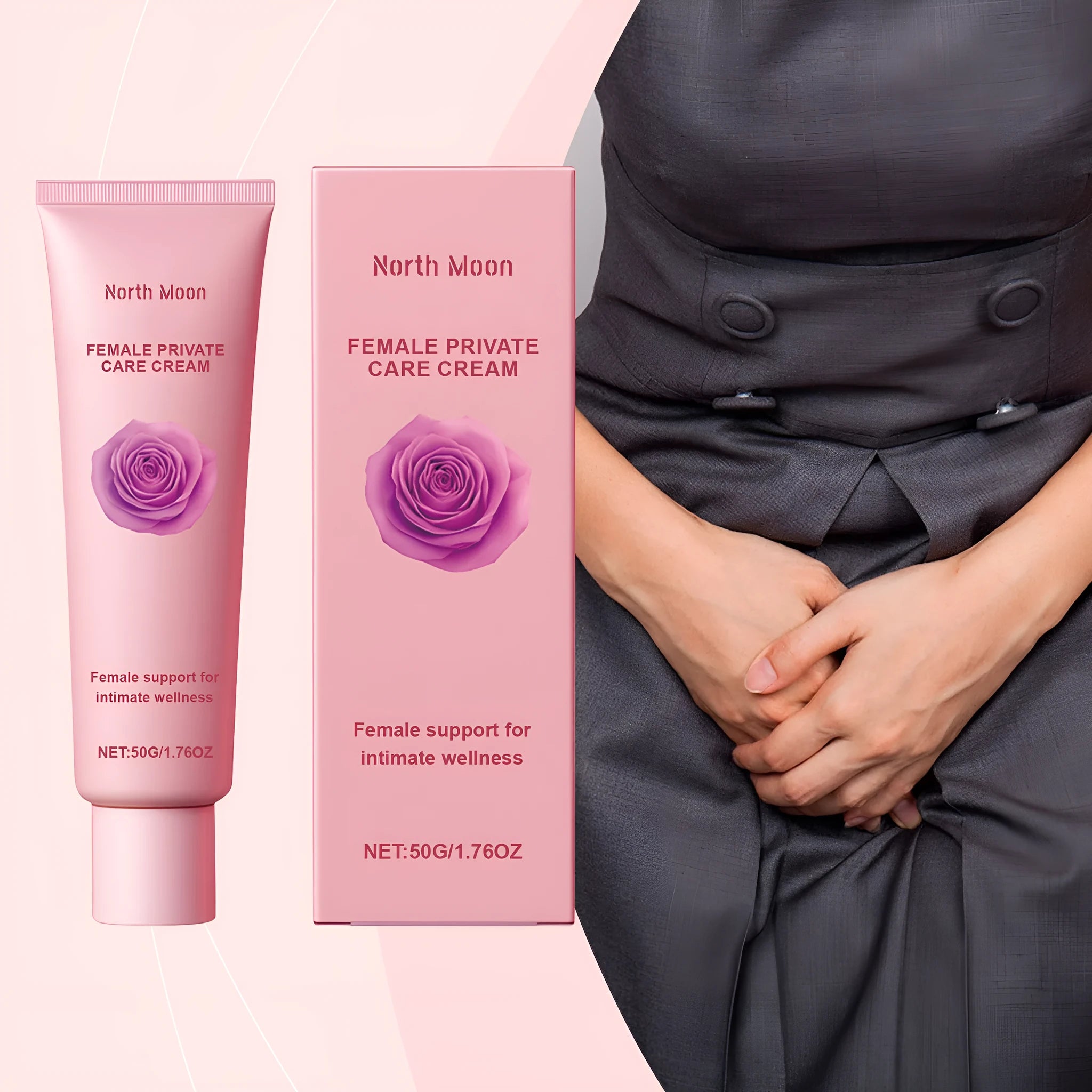 Gentle Care 50g moisturising cream with rose and peppermint extracts for dry skin