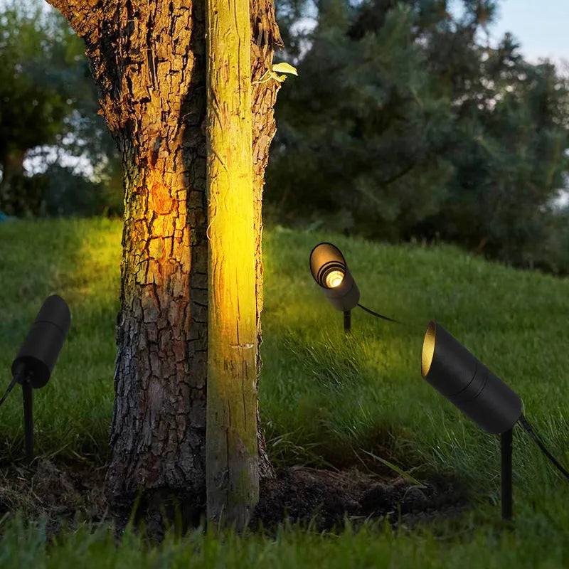 Outdoor aluminium ground lamp with IP65 waterproof rating for courtyard lighting