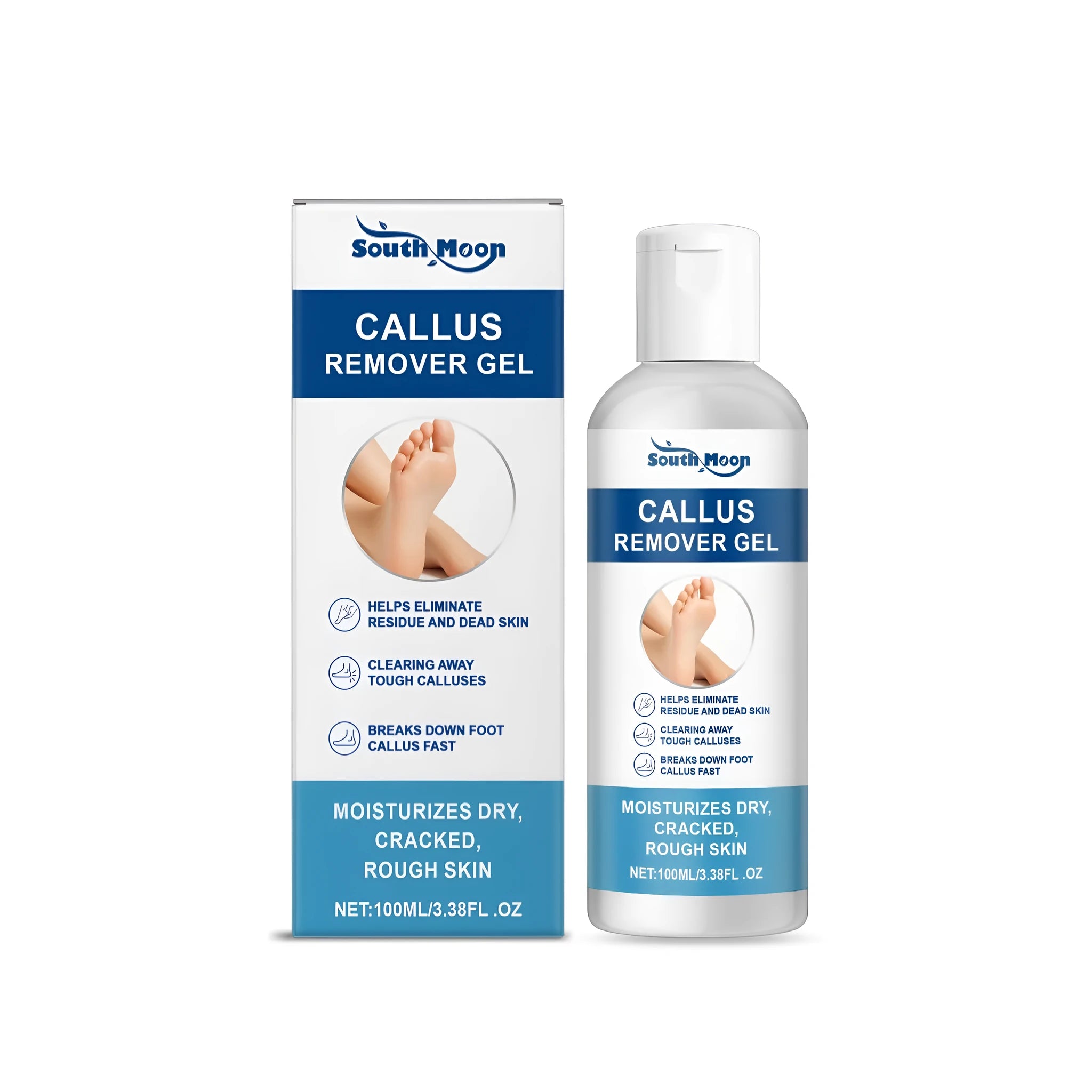 100g tube of professional callus remover gel for hands and feet with tea tree oil and aloe vera.
