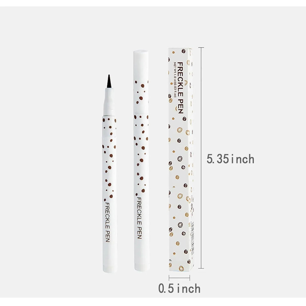 Dark brown freckle pen with precision tip for waterproof face and body makeup application