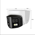 4MP dual-lens IP security camera with panoramic view and IP66 waterproof housing