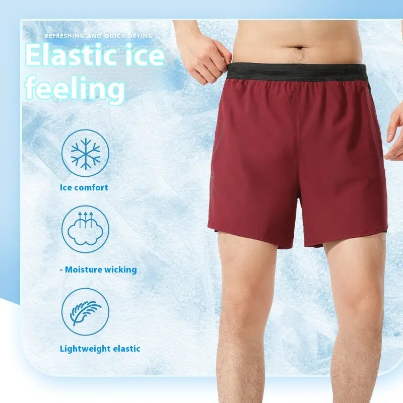 Men's solid colour polyester basketball shorts in low waist design on a neutral background