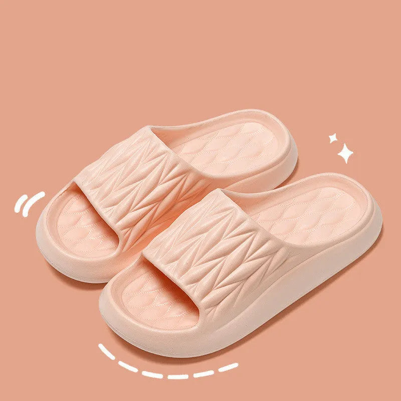 Leaf texture EVA household slippers in multiple colours with non-slip sole