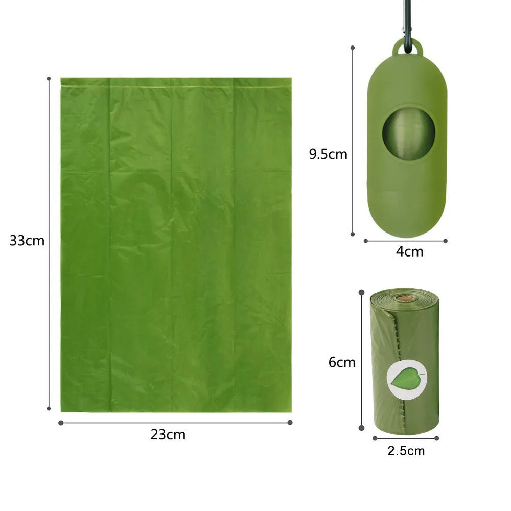 Extra thick strong leak proof dog waste bags in neutral colour with tie handles