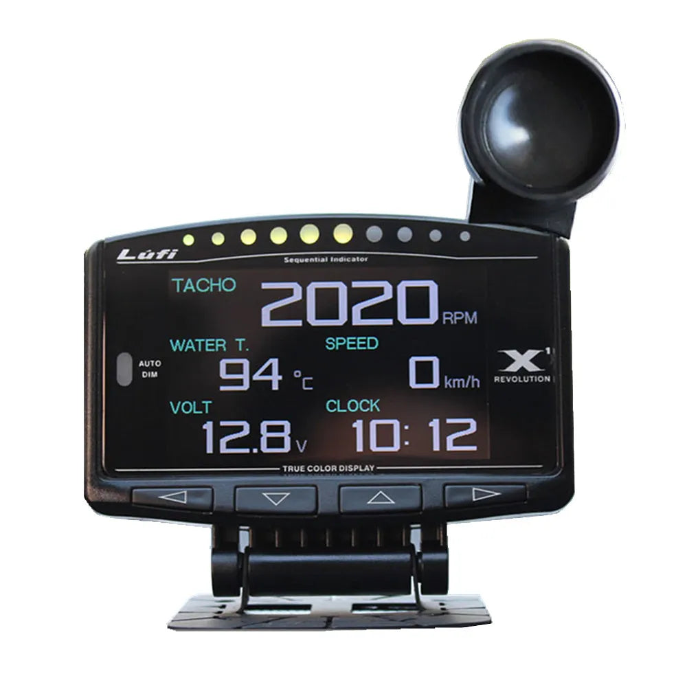 X1 Automotive OBD diagnostic instrument with metal construction and LED display