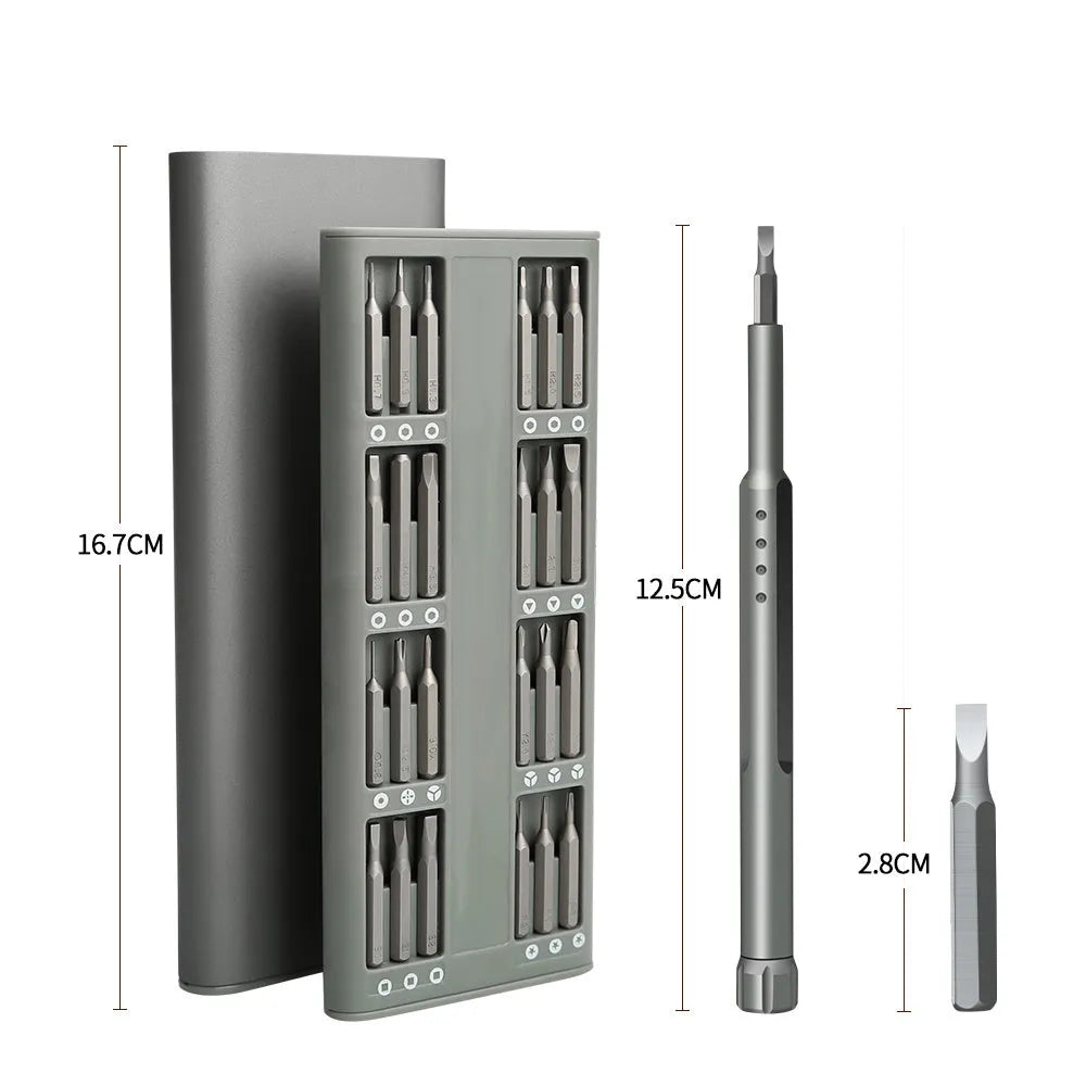 49-in-one precision magnetic screwdriver set for mobile phone disassembly with nickel aluminium bronze construction