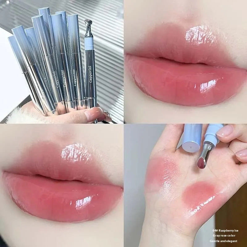 Mirror water light lipstick in ice shades, 12.9 cm long.