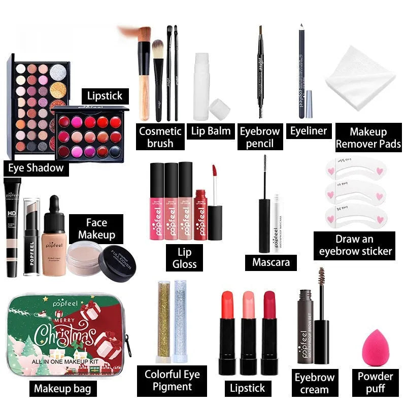 Christmas cosmetics suit makeup performance set green mermaid colour classification