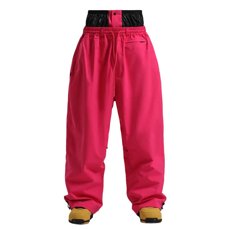 New loose single-board windproof waterproof breathable wide-leg work pants in khaki, neutral fit, polyester fabric