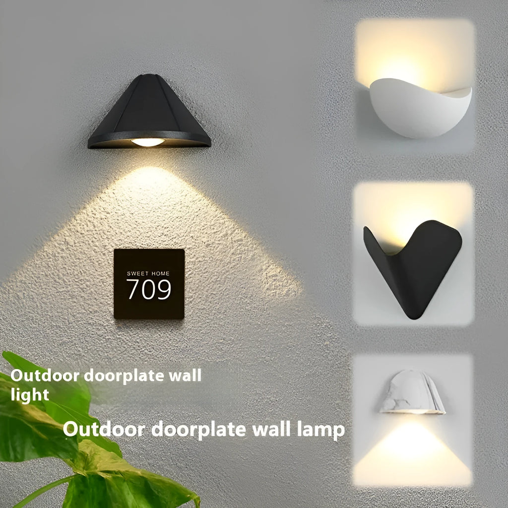 Waterproof IP65 LED lamp with aluminium alloy shell in black or white finish