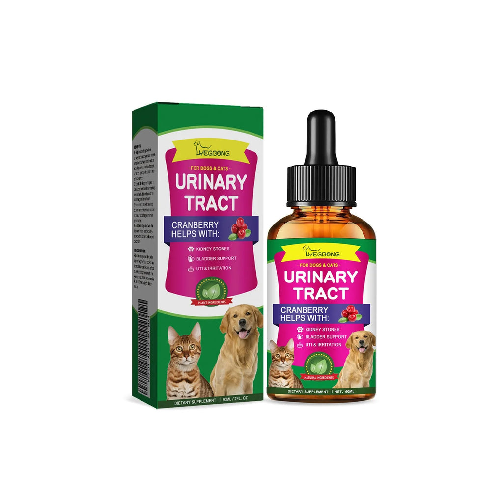 60ml pet pain relief liquid supplement bottle with natural ingredients for cats and dogs