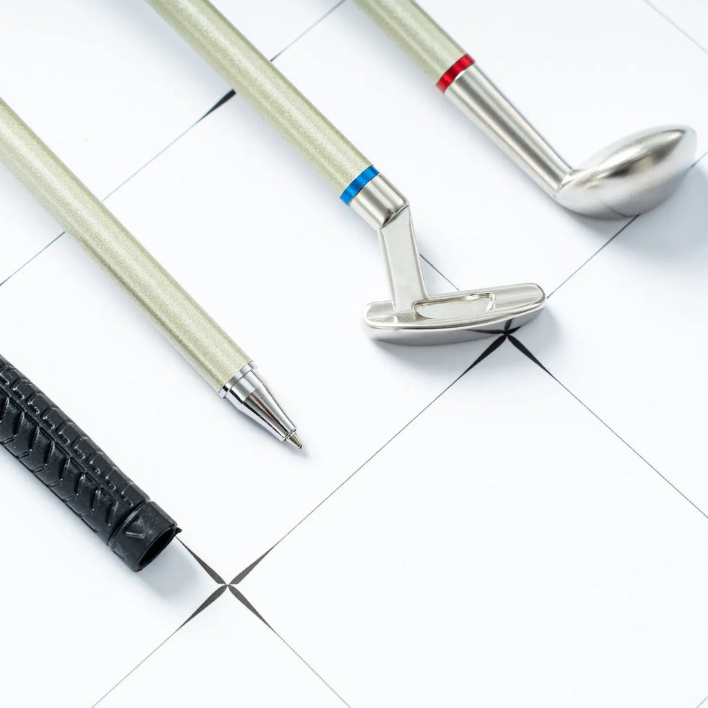 Three metal suit design ballpoint pens with 0.7mm bullet heads
