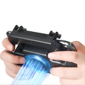Android mobile game controller with USB connection, aluminium alloy construction, and dedicated gaming buttons