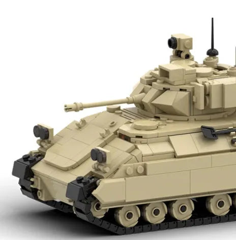 Bradley Tank model assembly puzzle toy M3 tank plastic parts set in bagged packaging for display