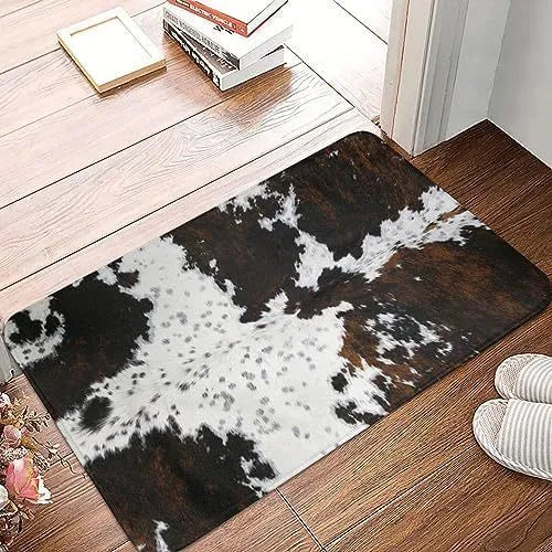 Soft square flannel floor mat with a coastal starfish print on a hard floor