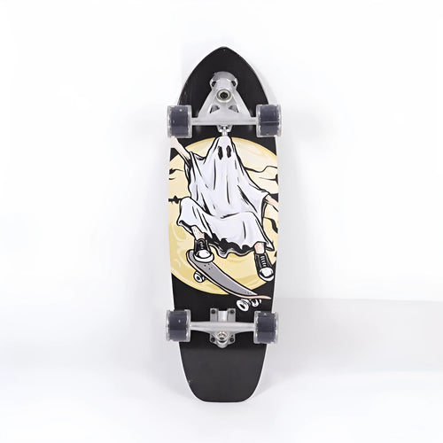31-inch white maple wooden street scooter skateboard with unisex design