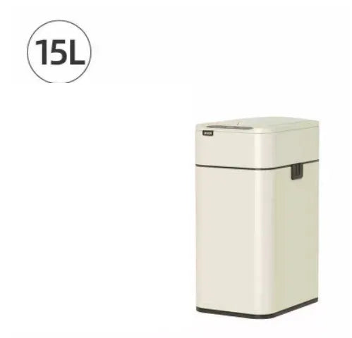 Stainless steel inductive smart trash can with deodorant, square shape, large capacity for kitchen