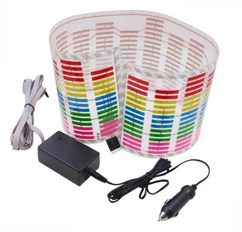 Car interior rhythm light with voice control and 90 by 25 cm electroluminescent panel