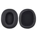 Black soft PU leather headphone covers for Sony 1R headphones, shown as a two-piece set.