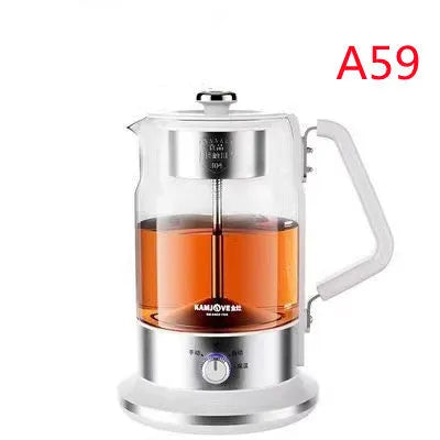 Electric glass tea maker with steam spray, automatic shut-off, in multiple colour options including A57 Black and A99