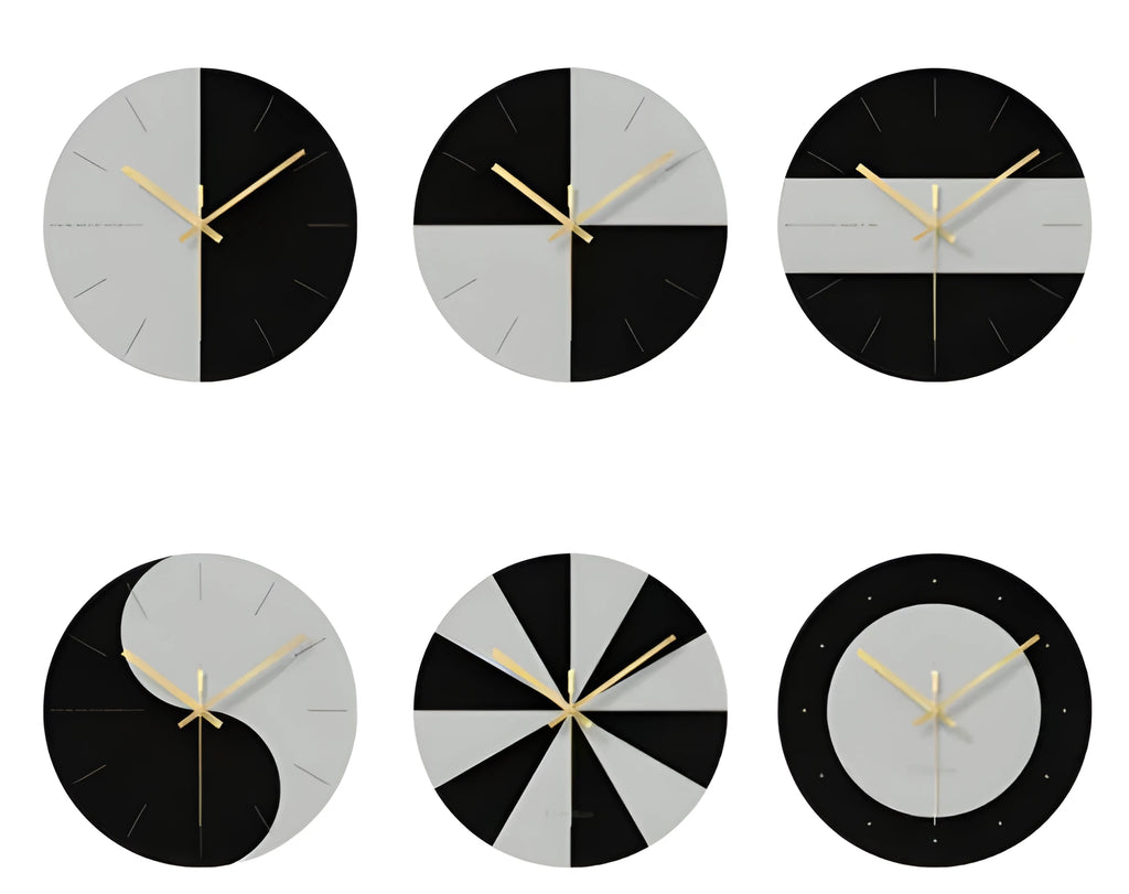 29.5cm diameter transparent tempered glass wall clock with minimalist design and silent movement