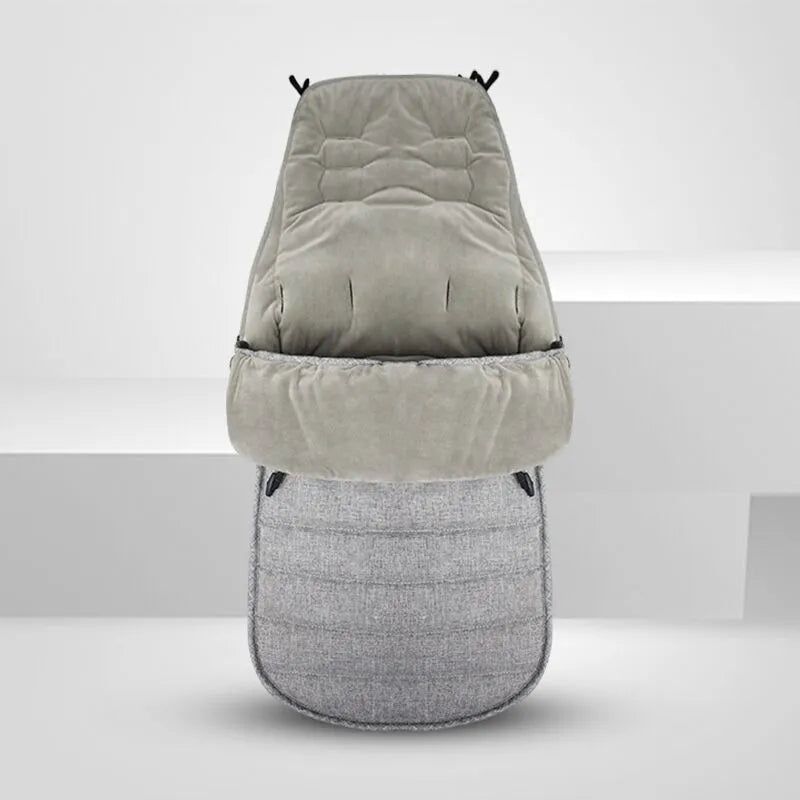 Thick cotton baby sleeping bag in black, 90cm long, unisex swaddle wrap for newborn