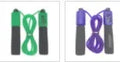Rope skipping fitness rope with 3m length showing multi-material construction including sponge grip sections