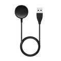 Black plastic USB watch charger for smartwatches with fast charging cable