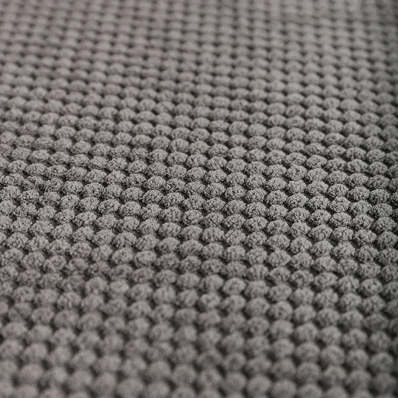 Pet memory foam mat for small medium large dogs in grey colour with removable washable cover on floor