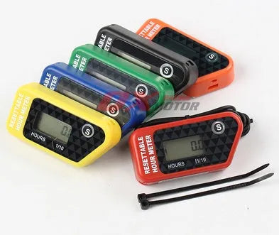 Black waterproof LCD maintenance reminder timer for ATV motorcycle motorboat and generator