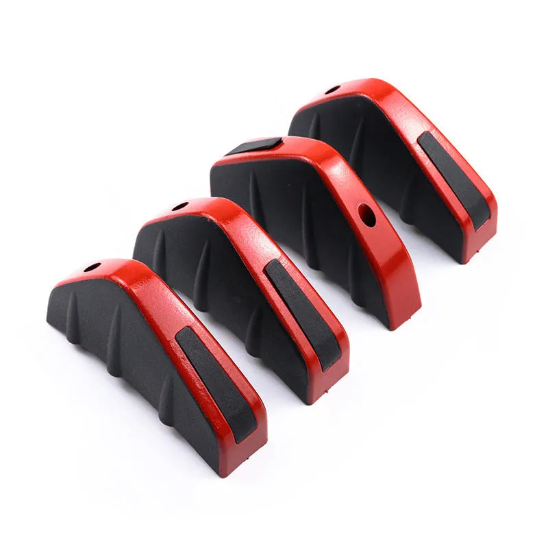 Triangular black ABS rear spoiler for cars with mounting hardware