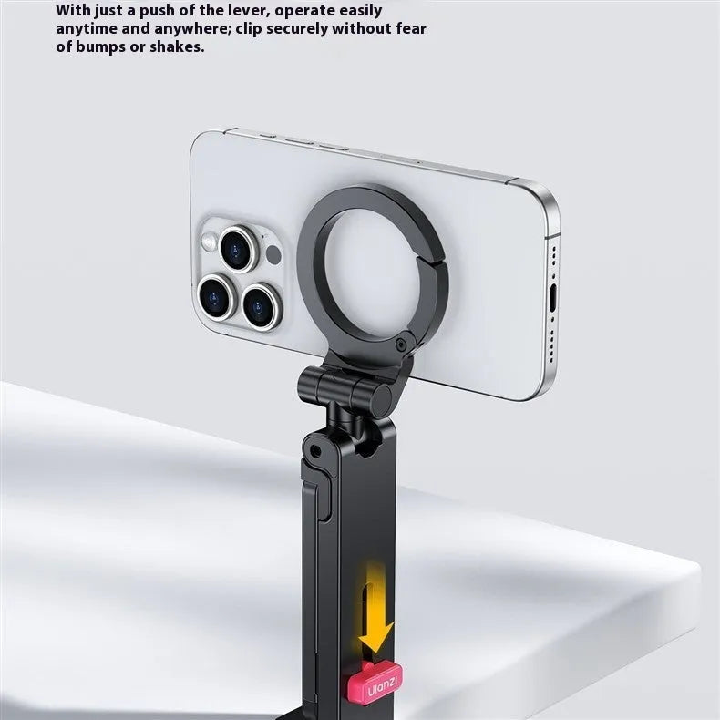MA88 Magnetic Travel Portable Desktop Phone Holder Black Bracket on a desk