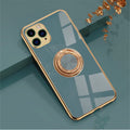 Silicone plating phone case for iPhone in various colours including milk tea, black, and light purple.
