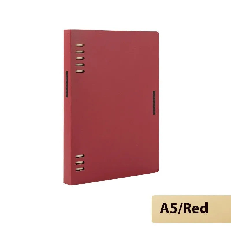 Loose spiral notebook refill with transparent PP cover and raw wood pulp paper in A5 size