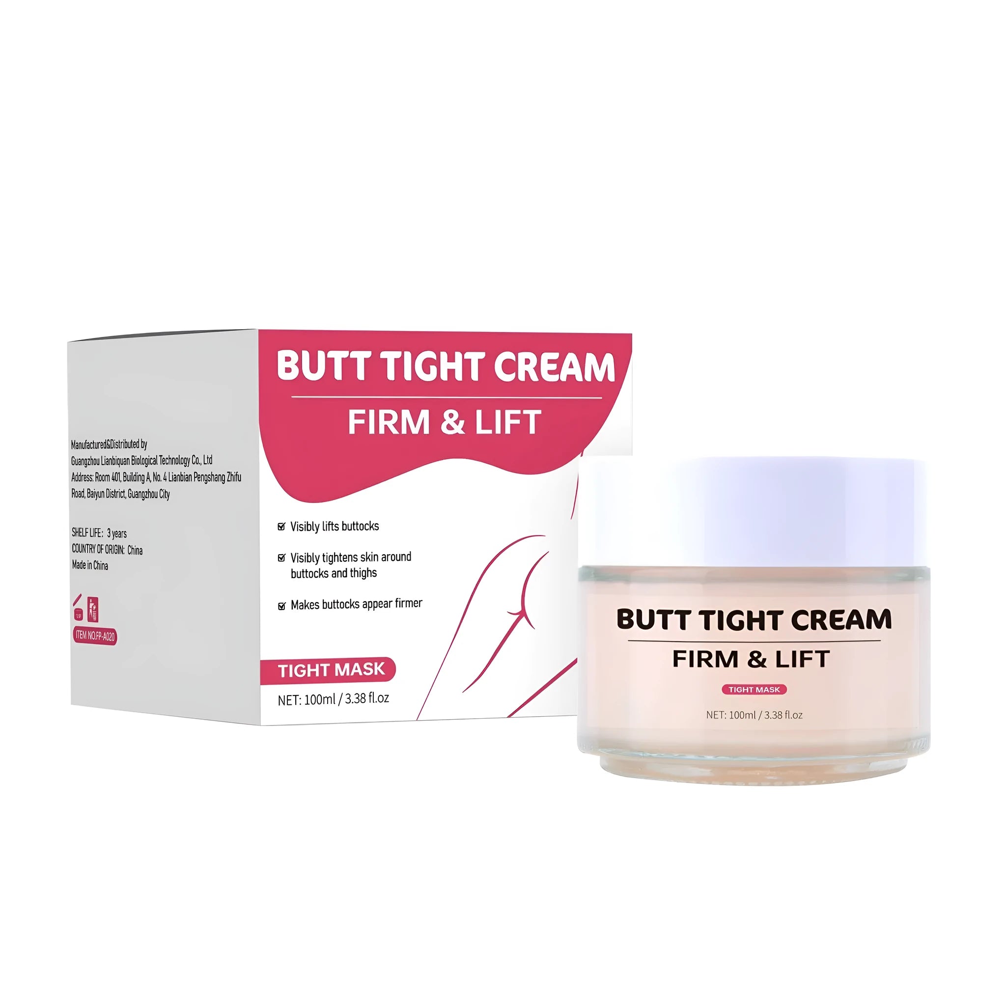 100ml hip tightening cream container with pump dispenser for body contouring application