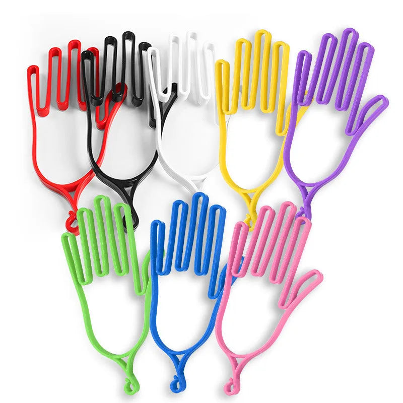 ABS plastic glove display stand for golf and shooting sports in red colour