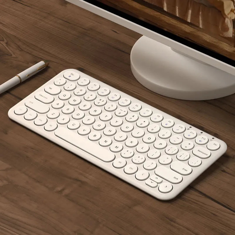 Ultra-thin wireless keyboard and mouse set with USB receiver in white colour option