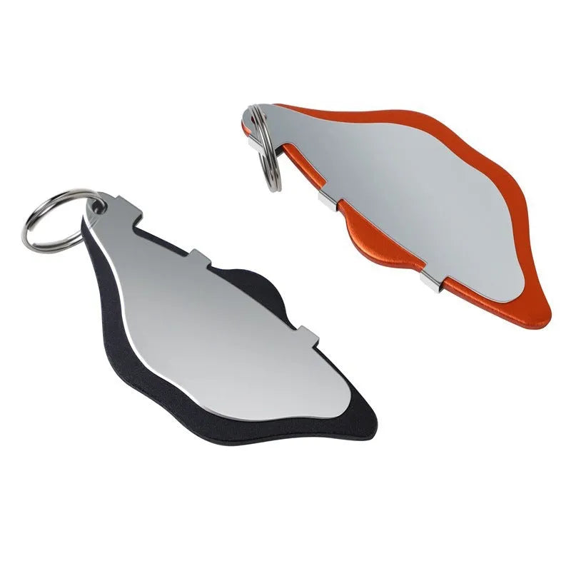 Mountain bike disc brake pads with adjustment flap in black and orange options