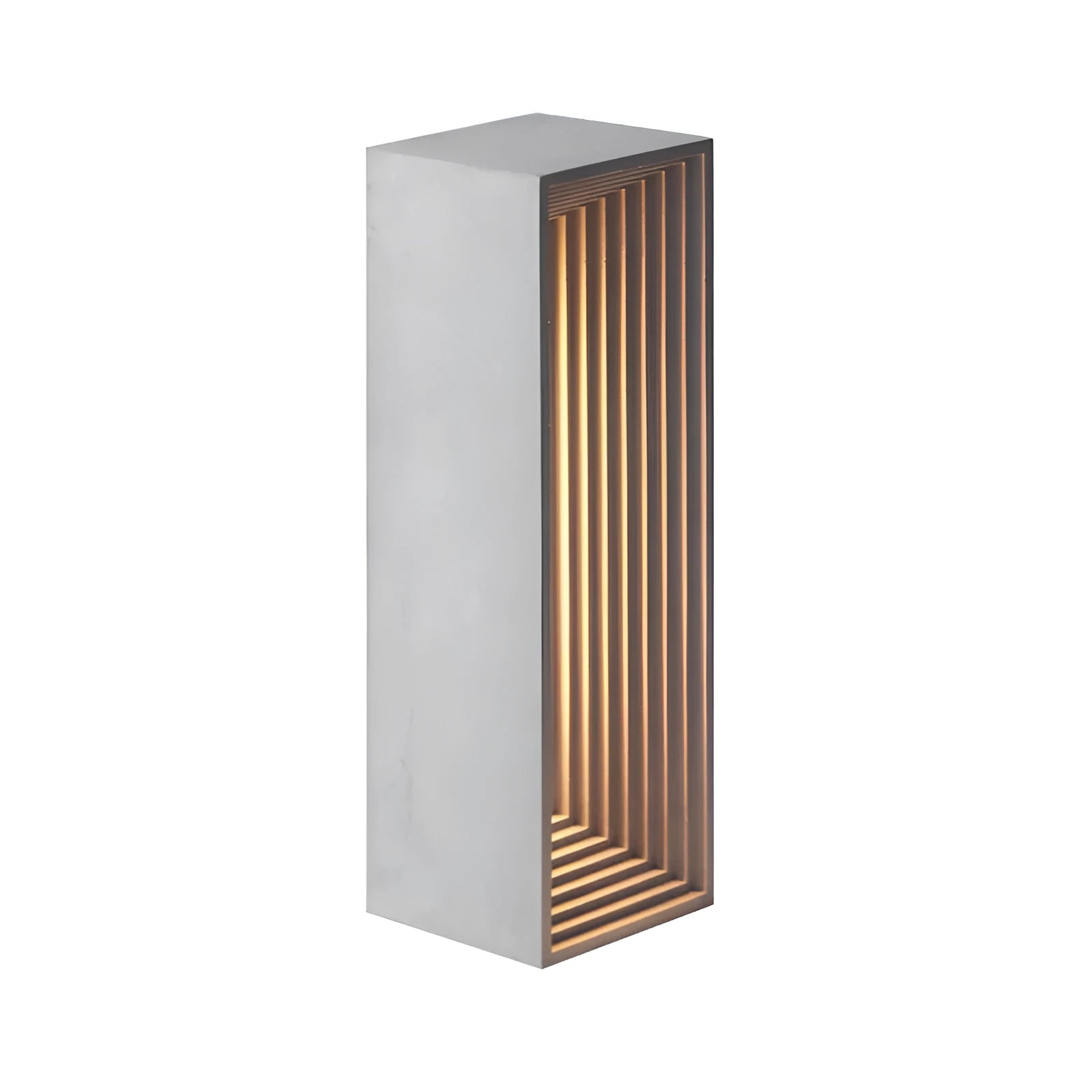 Concrete building table lamp LED night light gift in cement grey finish