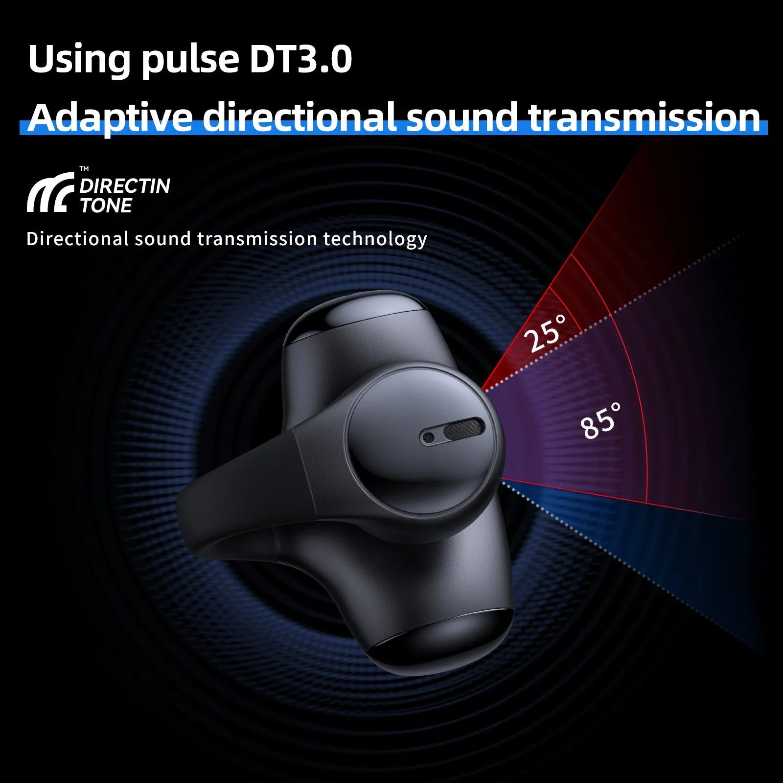 T306 wireless Bluetooth gaming headset with earhook clip-on design in black and white colour options