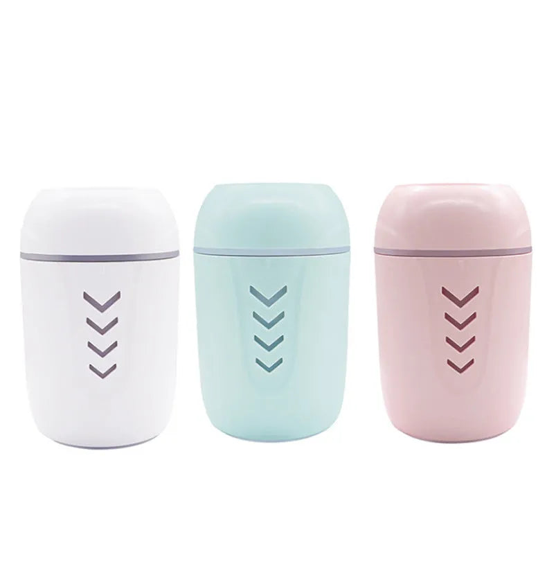 X3 portable car humidifier in columnar shape with 200ml tank, shown in blue colour