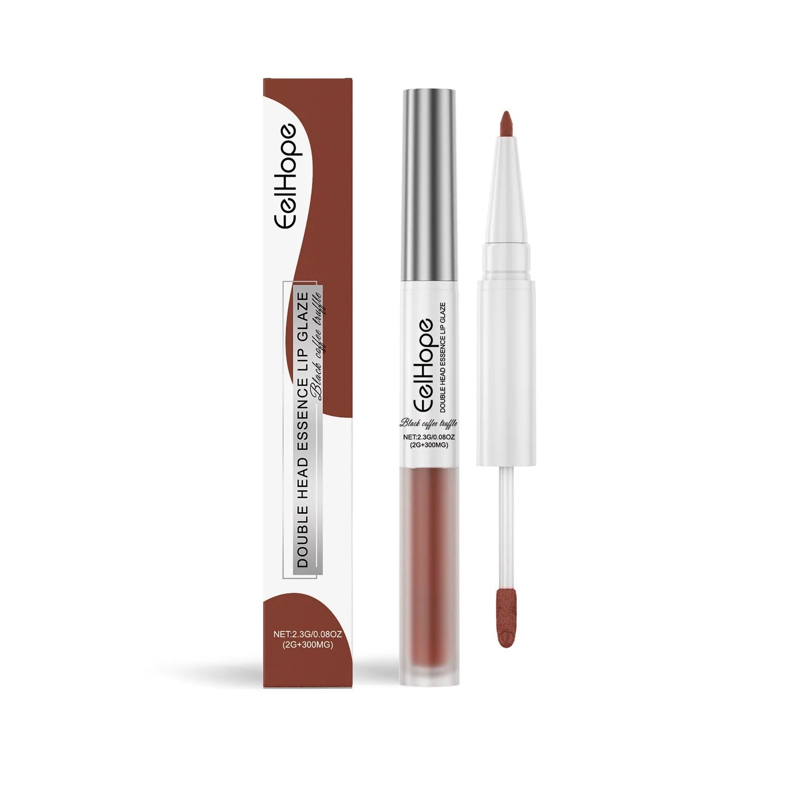 Double-ended lip liner and lip lacquer pen in three colour shades.