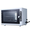 Silver compact UV sterilizer with stainless steel interior for professional beauty and barber salon tool sanitation