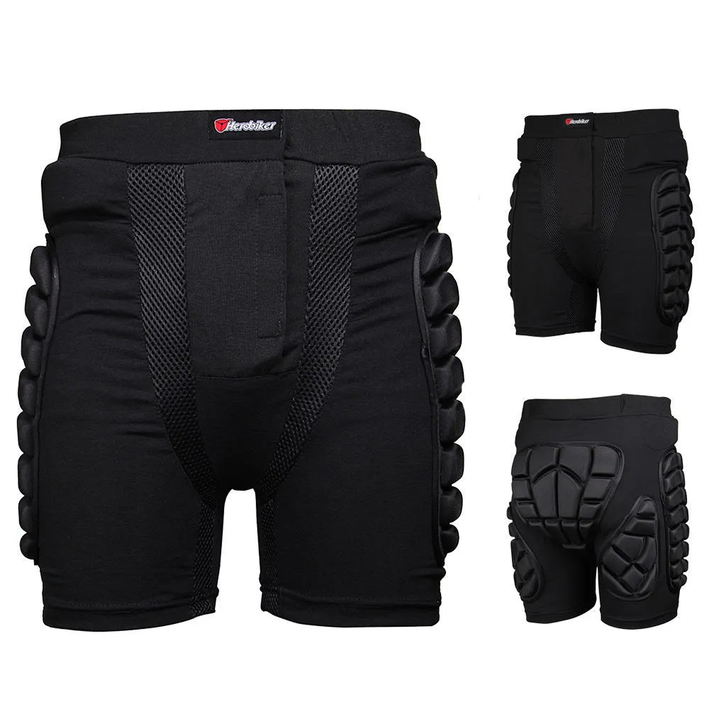 Ski racing shatter-resistant diaper pants protective gear for skating snow sports running cycling motorcycle riding black EVA foam padding