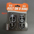 Galvanised carbon steel truck floor hook with a black pull ring for securing cargo.