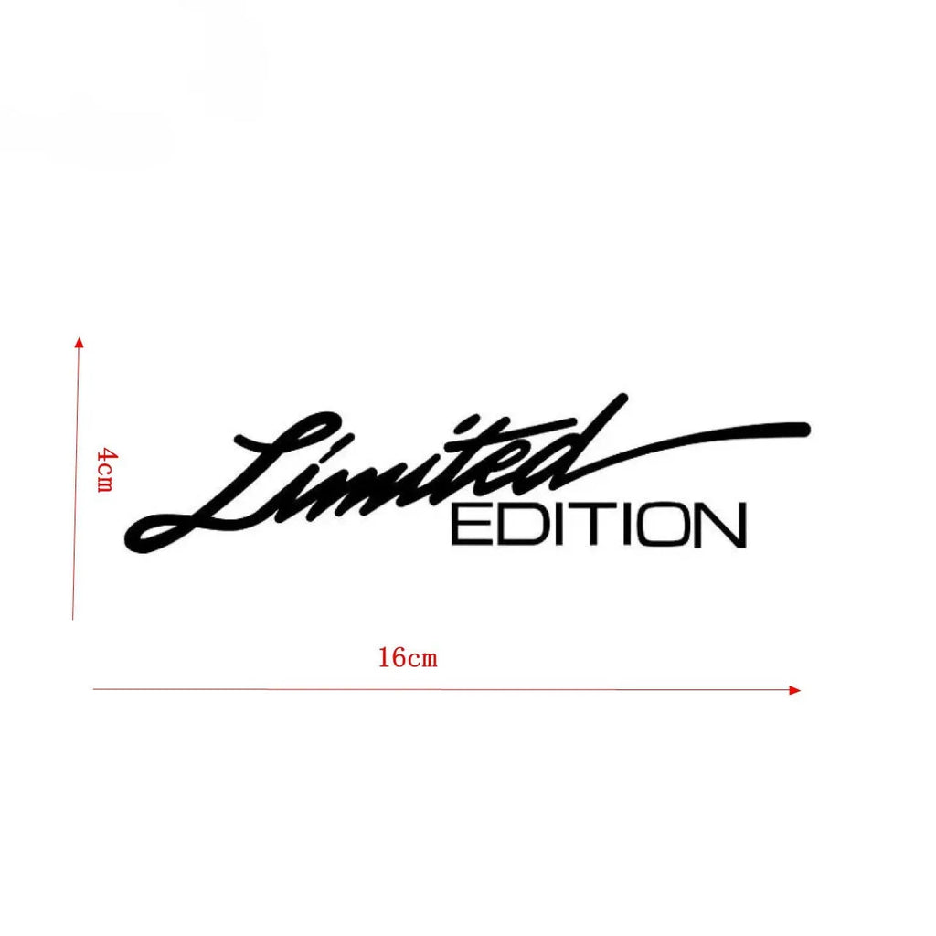 Black laser reflective car sticker with LIMITED EDITION text on a roll.