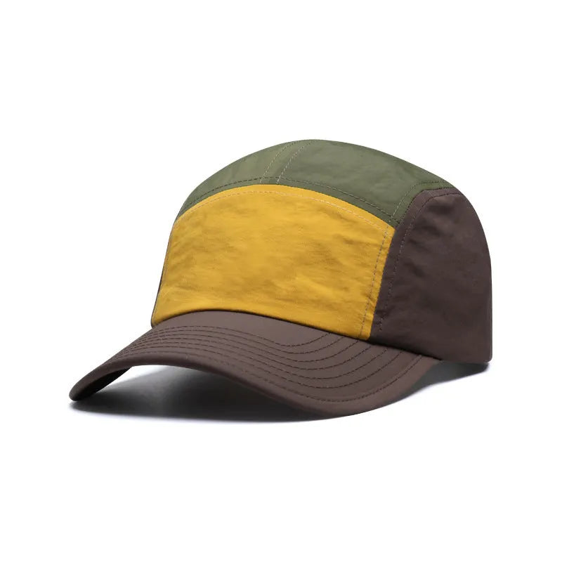 Men's quick-drying polyester-cotton baseball cap with curved brim in four colour options